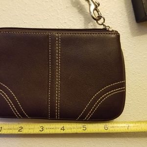 Coach leather wristlet